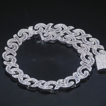 Collar cubano Cadena de MOISSANITE FINA HIP HOP HOMBRES Joyas